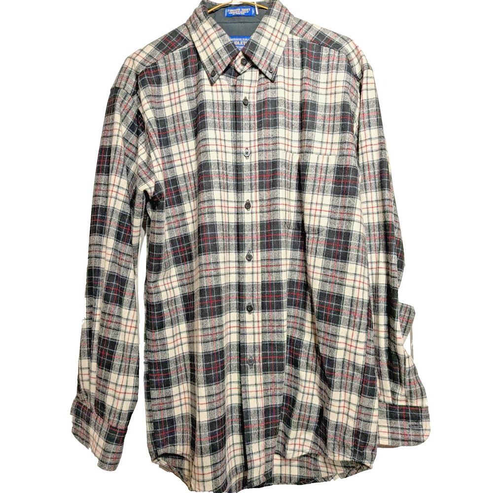 Pendleton Shirt Men M Fireside Macrae Ancient Dress 100% Wool Lined Plaid Tartan